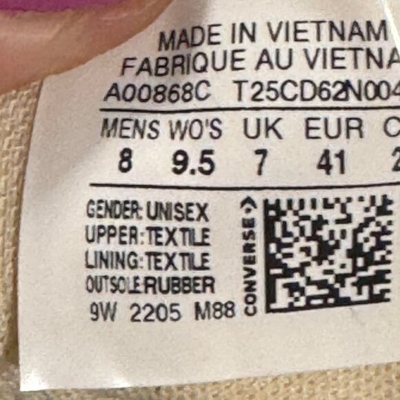 Converse Chuck Taylor All Star Unisex W 9.5/ M 8 Lift Platform High Top Sneakers - Picture 4 of 11